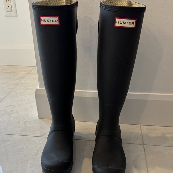 Women's Original Hunter Tall Back Adjustable Rain Boot - Picture 1 of 5